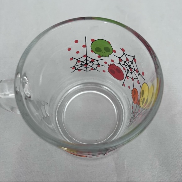 Vintage Halloween glass coffee tea mug skulls Mexico - Picture 5 of 6